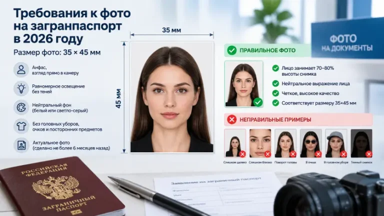 Какие фото подходят для загранпаспорта: требования и ошибки